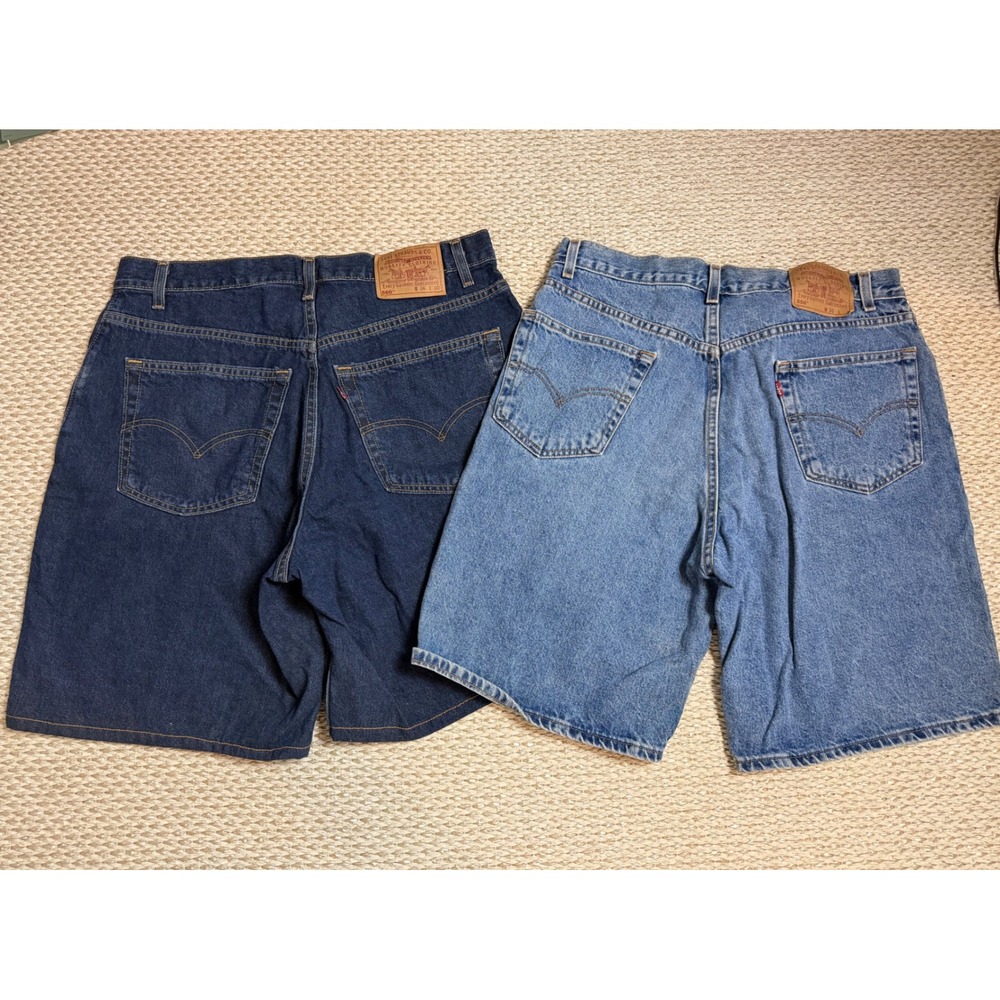 Bundle 2 Levi's 550 560 Denim Shorts Mens 36 Vintage 90s jorts 1999 Jeans jean
